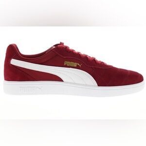 Puma Astro Kick Red Suede Low Top Lace Up Sneaker Shoes
